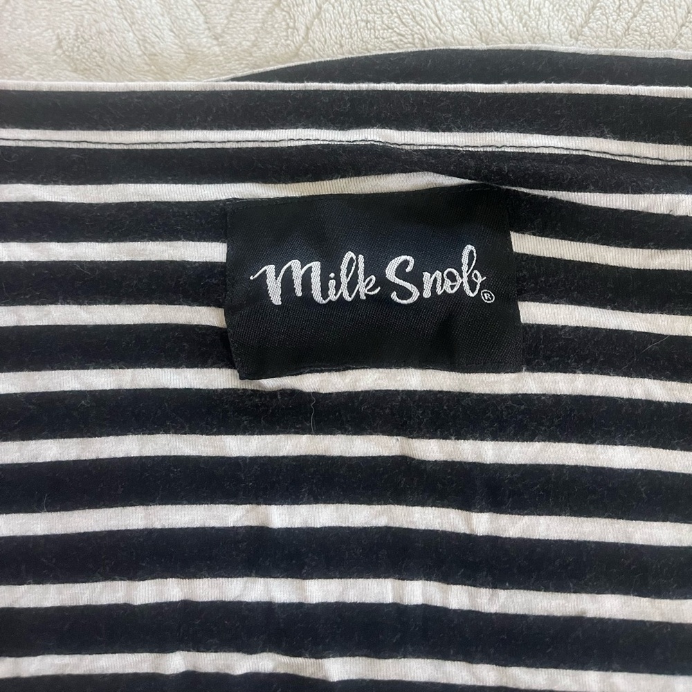 Milk Snob Black and White Striped Cover